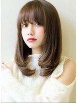 ココラー(COCOlar)&nbsp;ロングボブ赤みを押さえた透明感カラー