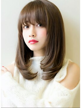 ココラー(COCOlar) ロングボブ赤みを押さえた透明感カラー