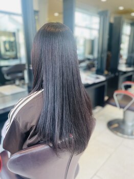 アース 大宮宮原店(HAIR&MAKE EARTH)の写真/自然成分配合の薬剤を使用★肌にも髪にもやさしくて、まっすぐになりすぎないナチュラル感が叶う♪