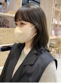 お客様スタイル　ミディアムレイヤー　前髪　イメチェンヘア