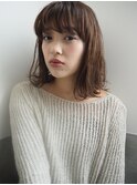 シースルーバング×外ハネ×ミディアム★