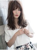 ミックス質感今っぽルーズ☆ドライ×ウェットオシャ髪セミロング