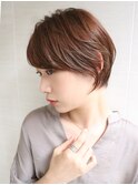 20代30代40代50代ダークアッシュシアーカラーセミディショート