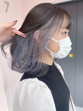 ゲーム バイ アランスミシー 横浜(GAME by Alan Smithee) インナーグレージュミディ/ダブルカラー/ブリーチ/髪質改善/横浜