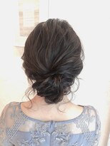 大人ガーリーシニヨンアレンジ二次会結婚式/新宿/新宿三丁目