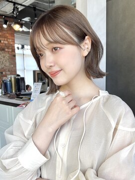 ザシー おおたかの森(The C) 外ハネボブ 耳掛け　サイドバング小顔カット