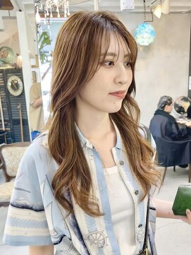 プライベートサロン キッテ(private salon kitte.) ハイライト活かしたベージュロング