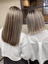 サニー 渋谷(SUNNY) バレイヤージュとハイライト、レイヤー、グレージュ