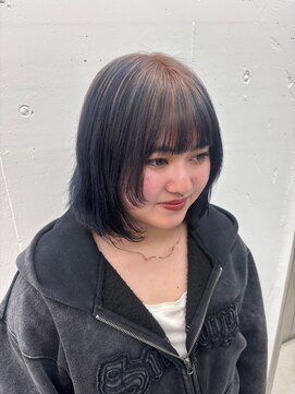 ジルスタジオ(JILL STUDIO) JILL STUDIO ルーツカラー/ピンクベージュ×ブルーブラック