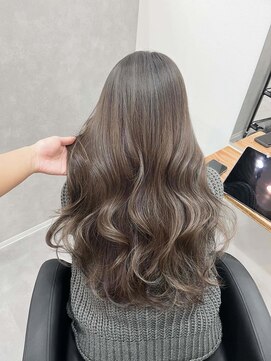 ワク 藤沢店(waku) グレージュ ケアブリーチ ダブルカラー