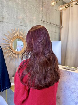 オルセン ディービーエー バルーンヘアー(OLSEN D.B.A BALLOON HAIR) ピンクベージュ/ピンク/レイヤー/ロングレイヤー