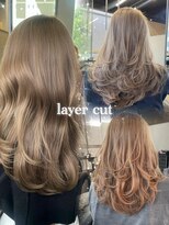 シエンゴールド(CIEN gold)&nbsp;レイヤーカット/ミルクティーベージュ/ブリーチ#浜松駅#カラー