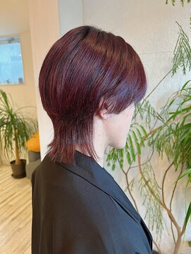 マッシュウルフ×ワインレッドカラー　八戸