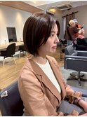 大人可愛いくびれショートボブレイヤー小顔盛り顔まわりカット