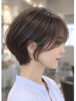 リアン アオヤマ(Liun Aoyama)&nbsp;上品ひし形ショート/アッシュベージュ/30代/40代/50代