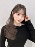 韓国へアレイヤーカット顔周りカットブリーチダブルなしカラー