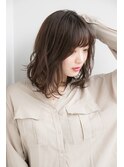 【寺尾拓巳】 大人かわいいアッシュブラウン毛先パーマミディ