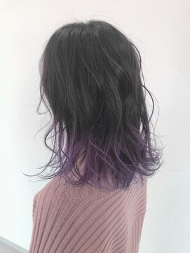 テジナ(tejina) 黒×パープルグラデーション