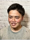 メンズ、ツーブロックアップバング