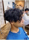 滋賀、南草津、メンズ美容室、波巻きツイストスパイラルパーマ