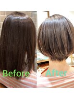 ネオリーブエム(Neolive em;)&nbsp;バッサリカット×大人女性向けショートボブスタイル☆