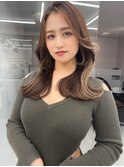大人韓国風ヘア 韓国風レイヤースタイル 大人モテ透明感カラー