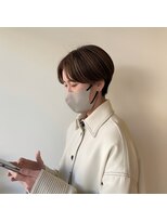 ランド(LAND)&nbsp;センター分けハンサムショート【岡崎　ショート　ボブ】