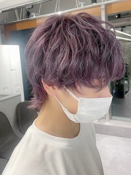 ジエクト カナウ(The Ect canow) メンズカラー　グレーパープル　ラベンダーグレー　メンズウルフ