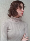 イメチェン外ハネボブ美髪ミディアムパーマデジパ