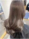 透明感ベージュ韓国風ロング艶カラーオージュア