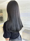 ダークアッシュグレー/セミロング/ストレートヘア