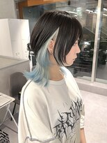 ファイブバイジエクト 堀江(FIVE by The Ect) ウルフカット×インナーカラーブルー×推しカラー☆19