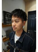 メンズショート/前髪ありスパイキーショート/平塚美容室