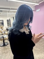 ディーカヘアーセンダイ(Di KA HAIR sendai)&nbsp;pale blue/水色/ハイトーン/ハイトーンカラー/ブリーチカラー