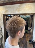 スパイキーショート×ミルクティーグレージュ