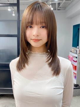 エトラ 渋谷店(etora) 小顔 前髪 レイヤーカット ホワイトグレージュ"