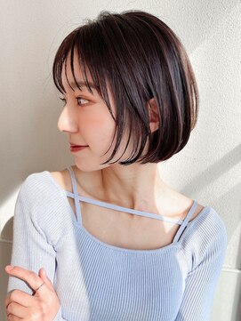 ラルユー 金山(LallYou) 韓国風レイヤー/外ハネくびれ/ミディアムレイヤー/ぱっつん前髪