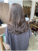 大人可愛いロングレイヤーカット長め前髪かきあげ恵比寿