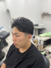 ヘアルームキムラ(HAIR ROOM KIMURA) メンズショートフェードツーブロックツイストスパイラルパーマ