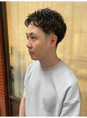 メンズアップバングパーマ!