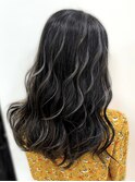 細めハイライトバレイヤージュ白髪ぼかし海外レイヤー東京銀座