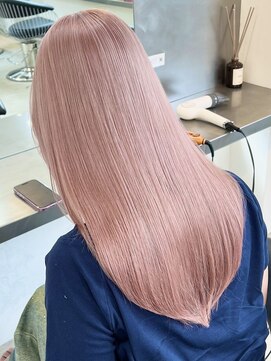 ラック 表参道(LUCK) ツヤ髪スタイル/ニュアンスカラー/ハイトーン/ペールピンク