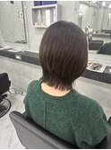 肩上ボブ大人可愛いボブひし形ボブアッシュベージュ