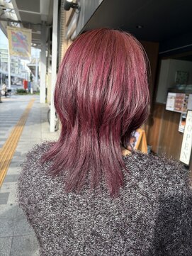 カフェアンドヘアサロン リバーブ(cafe&hair salon re:verb) ワインレッド