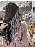 ハイライトバレイヤージュダブルカラーケアブリーチ20代30代