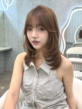 グロー オオミヤ アネックス 大宮(GLROW OMIYA ANNEX) ★レイヤーカット ミディアムヘア ベージュ