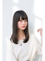 リュドール 名駅(Rue D'or) ミディアム/大人レイヤーカット/ダークオリーブブラウン