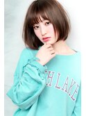 大人かわいい切りっぱなしボブ☆前下がり☆イルミナカラー