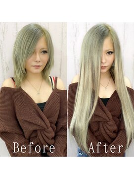 あるじゃんすー 神戸三宮店 ミルクティーベージュ#シールエクステ#ロングヘア#神戸