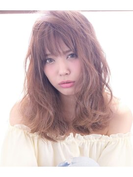 ヘアーズ ベリー 放出店(hairs BERRY) BERRY＿エアリーミディ＿ショートパーマ＿黒髪_ホワイトアッシュ